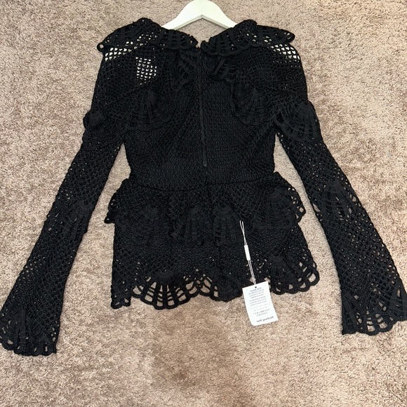 Black Self -Portrait Sweater Shirt - Picture 3 of 9